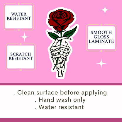 Skeleton and rose sticker, dark romance sticker, book club sticker, Morally grey book sticker, kindle sticker, smut sticker, bookish sticker