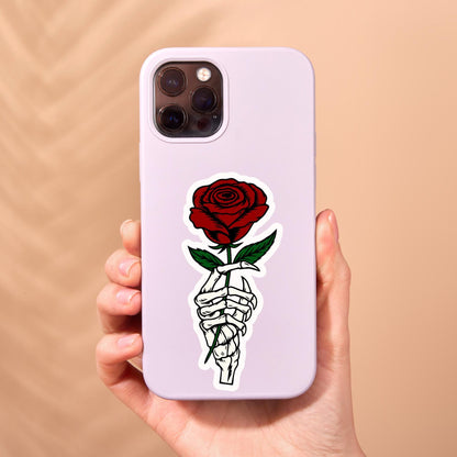 Skeleton and rose sticker, dark romance sticker, book club sticker, Morally grey book sticker, kindle sticker, smut sticker, bookish sticker