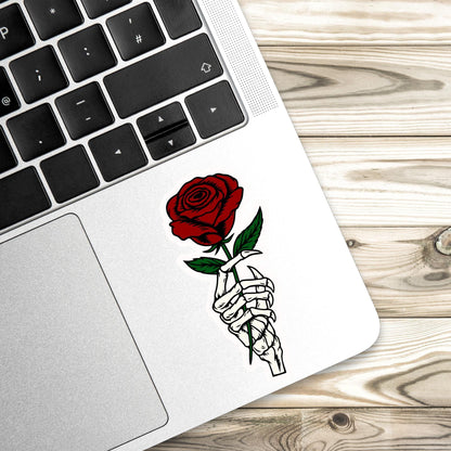 Skeleton and rose sticker, dark romance sticker, book club sticker, Morally grey book sticker, kindle sticker, smut sticker, bookish sticker