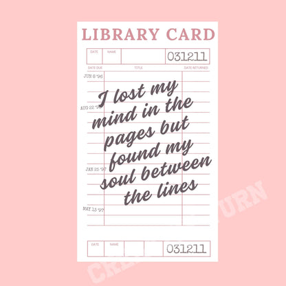 Library card sticker, Bookish girlie sticker, book sticker, reading sticker, bookish sticker, journal stickers, stickers for kindle, kindle