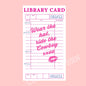 Library card sticker, Book troupe sticker, book sticker, reading sticker, bookish sticker, journal stickers, stickers for kindle, kindle