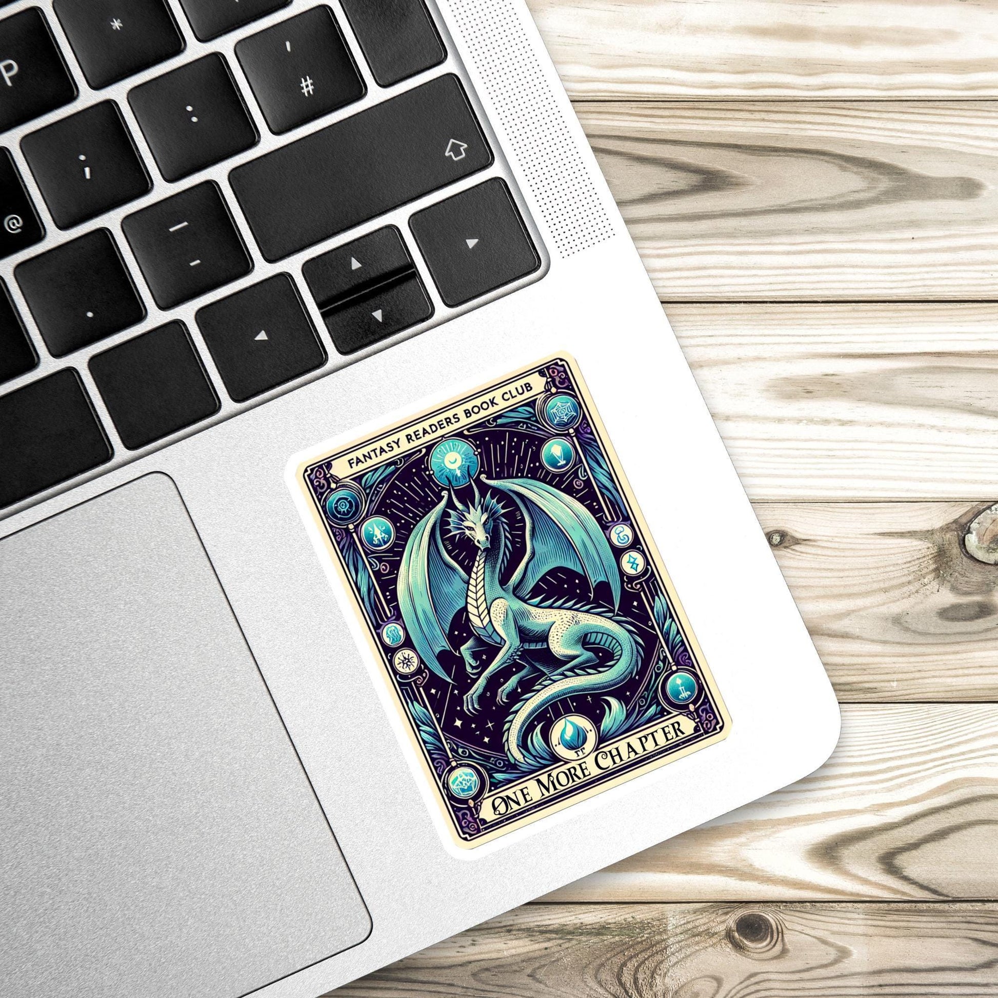 Dragon tarot sticker, kindle sticker, book sticker, fantasy sticker, bookish sticker, book stickers, stickers for kindle, one more chapter