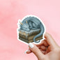 Blue ice Dragon Book Sticker, Cute Vinyl Sticker, Fantasy Bookish Merch, Book Lover Gift, e-reader Kindle Stickers, Reading Lover, Booktok