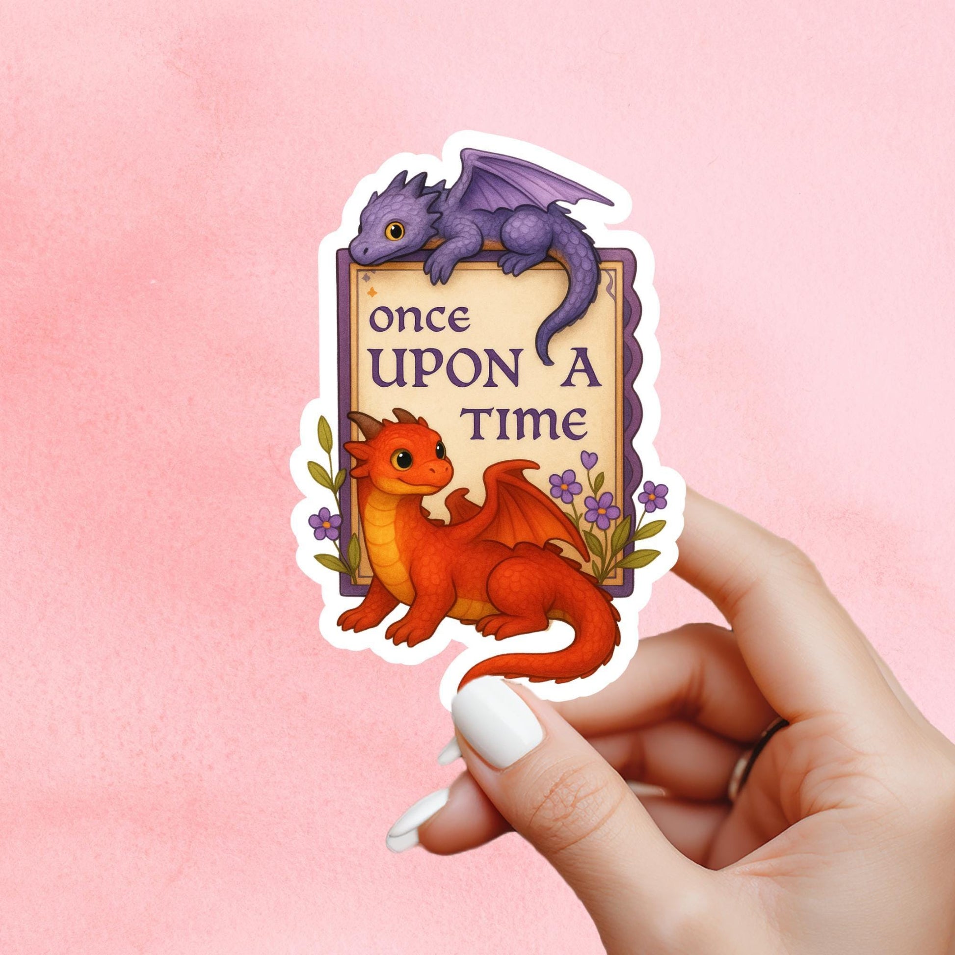 Golden Book Sticker, once upon a time sticker, fantasy Vinyl Sticker, Fantasy Bookish Merch, Book Lover Gift, e-reader Kindle Stickers,