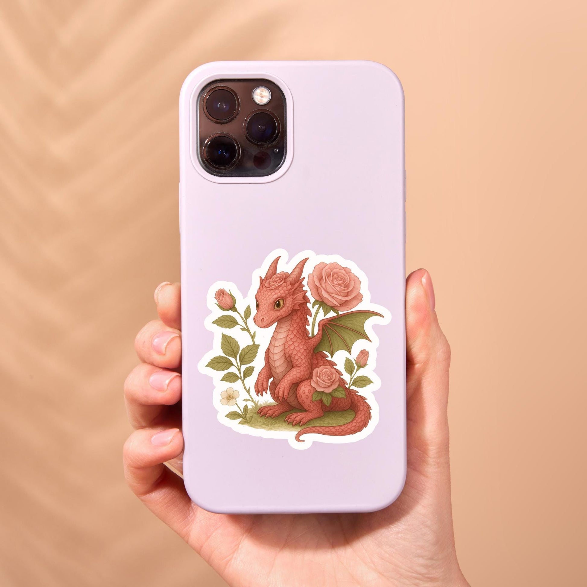 Rose Dragon Book Sticker, Cute Vinyl Sticker, Fantasy Bookish Merch, Book Lover Gift, e-reader Kindle Stickers, Reading Lover, Booktok