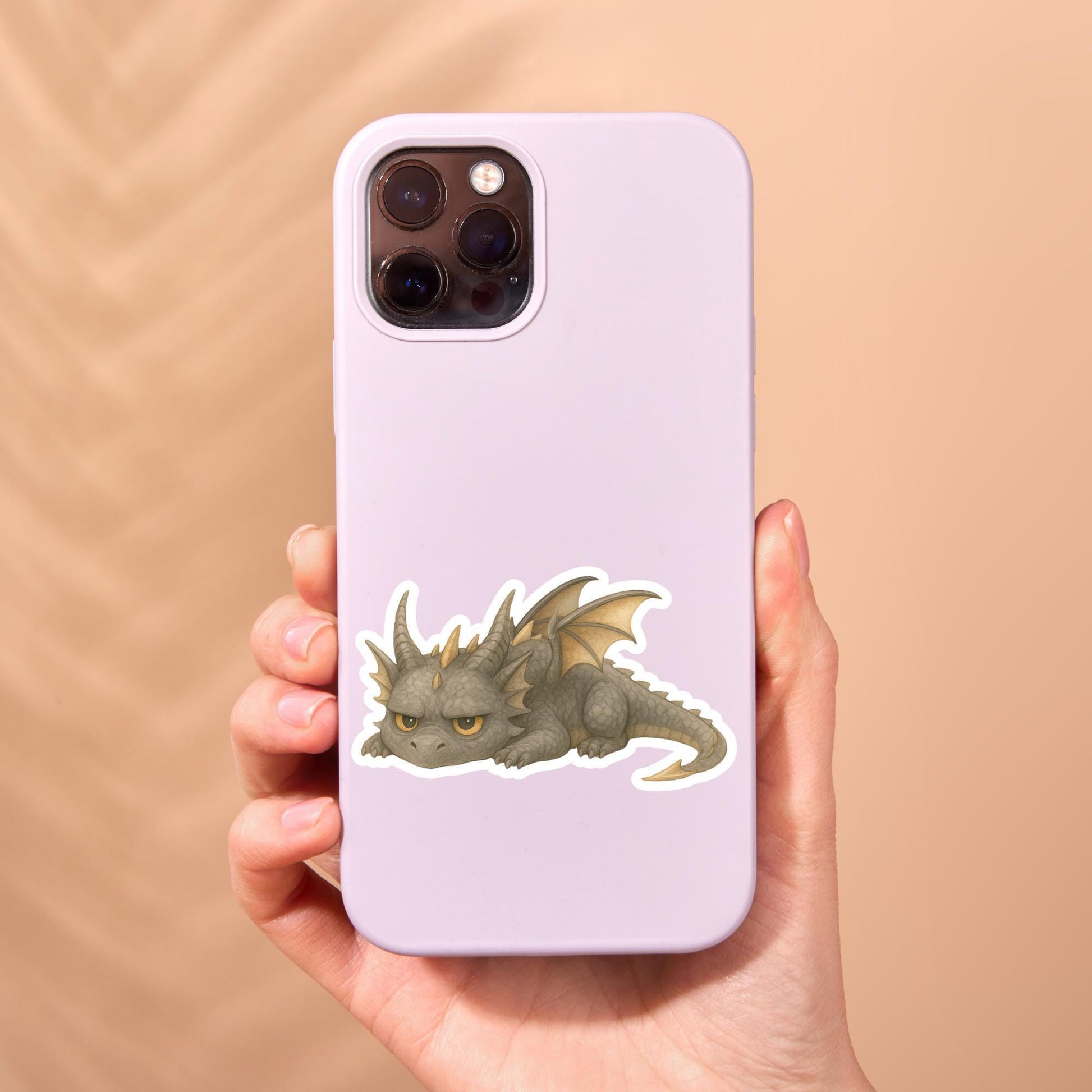 Grumpy Dragon Sticker, dragon Vinyl Sticker, Fantasy Bookish Merch, Book Lover Gift, e-reader sticker, Kindle Stickers, bookish gift