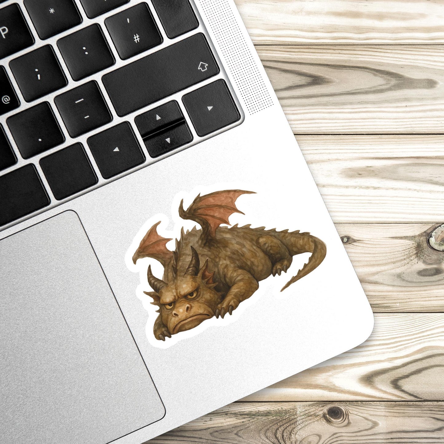 Grumpy Dragon Sticker, dragon Vinyl Sticker, Fantasy Bookish Merch, Book Lover Gift, e-reader sticker, Kindle Stickers, bookish gift