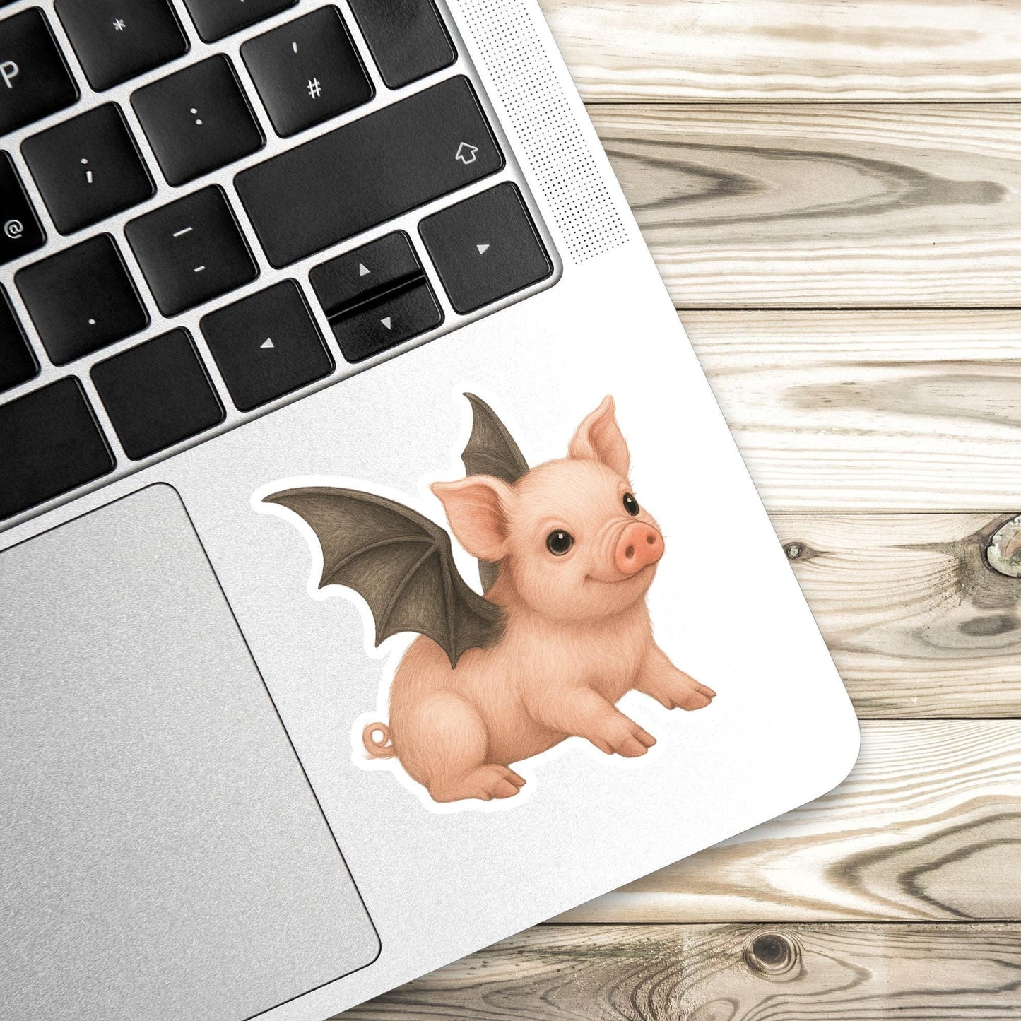 Bat pig Sticker, witchy Sticker, gothic sticker, Fantasy Bookish Merch, Halloween sticker, cute Halloween sticker, spooky sticker, spook art