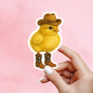 Cowboy chicken Sticker, little bird sticker, Wildlife sticker, nature sticker, cowboy boots sticker, chicken sticker, cute chicken sticker,