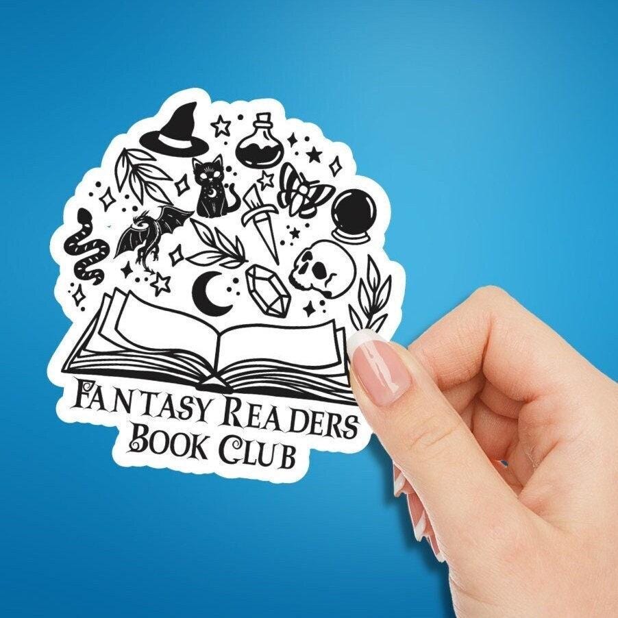Fantasy Book Club sticker, booktok sticker, Kindle sticker, kindle addict, bookish sticker, book lover sticker, book stickers for kindle