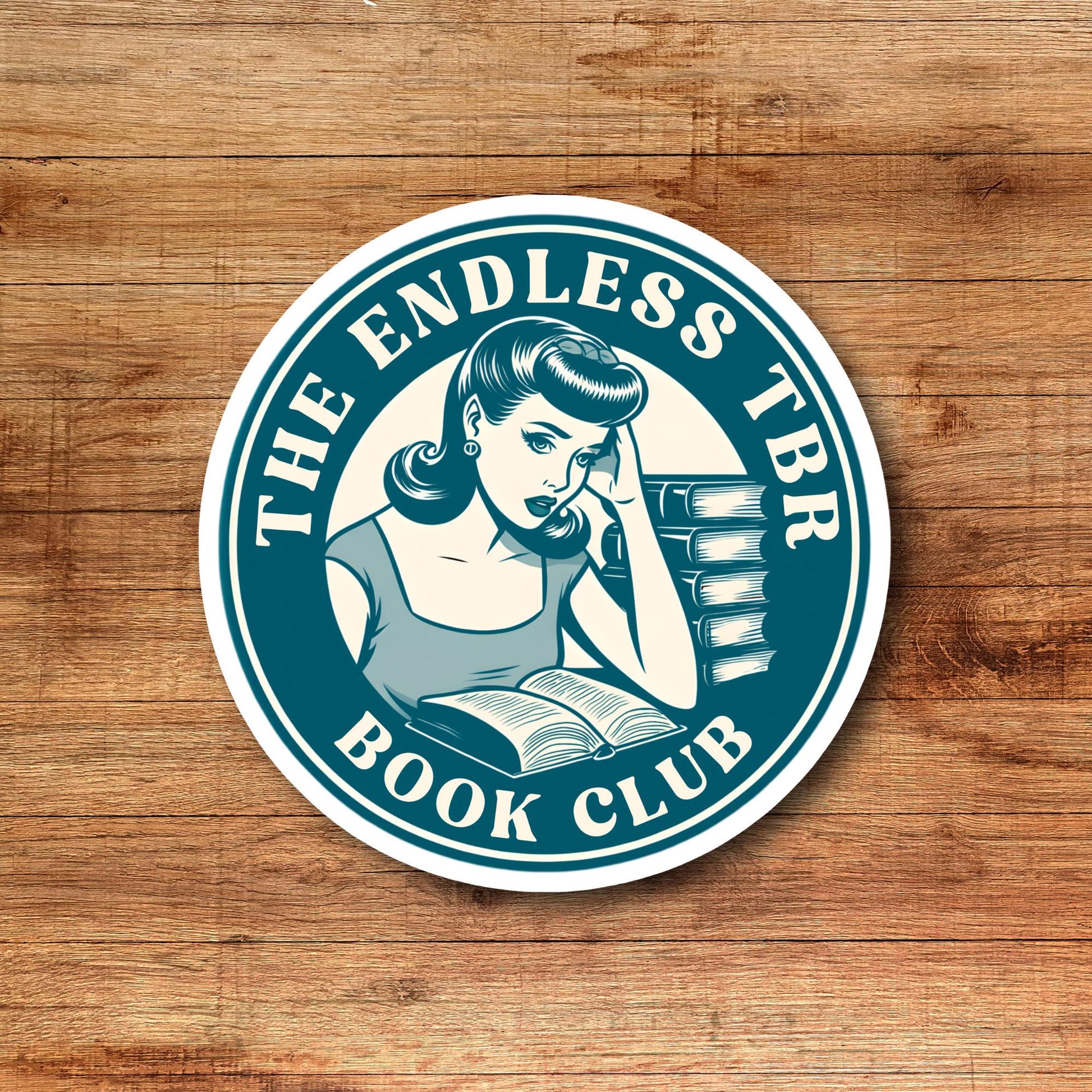 Endless TBR sticker, TBR, trendy vintage, sticker, book sticker, kindle sticker, bookish sticker, stickers for kindle,