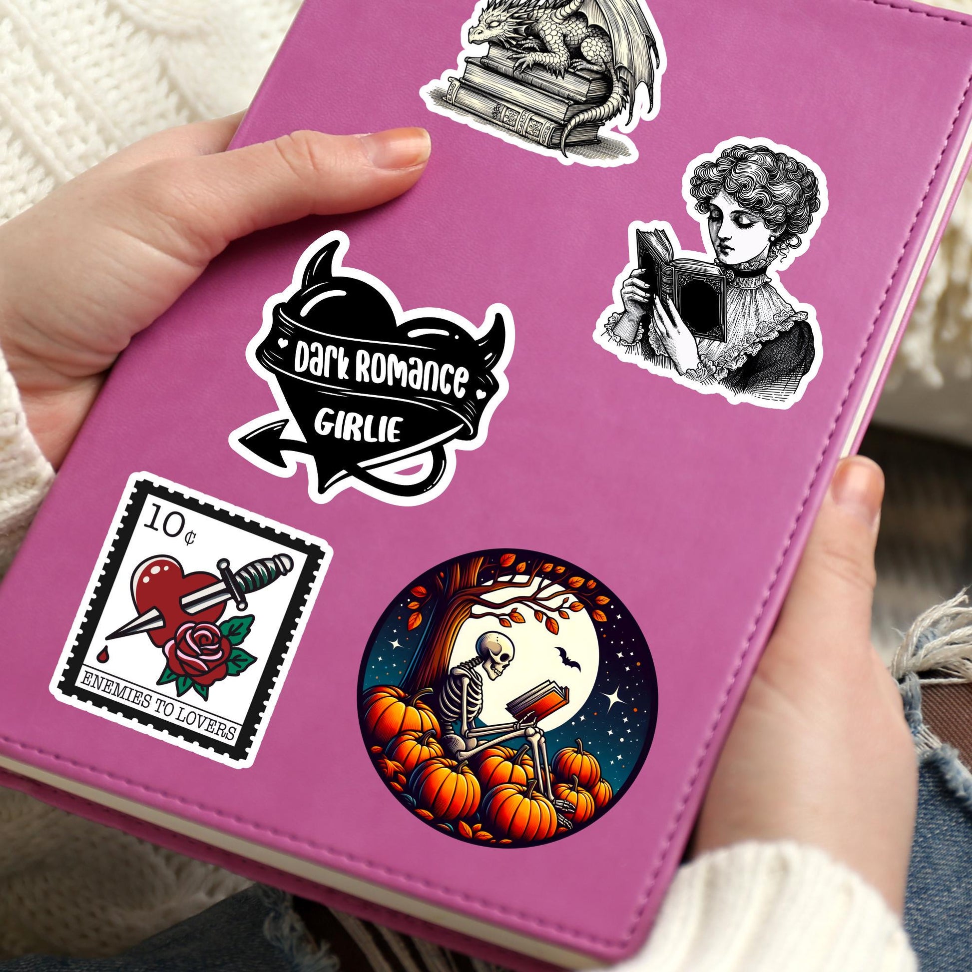 Skeleton sticker, Halloween sticker, fall sticker kindle sticker, sticker, kindle sticker, bookish sticker, book stickers, pumpkin