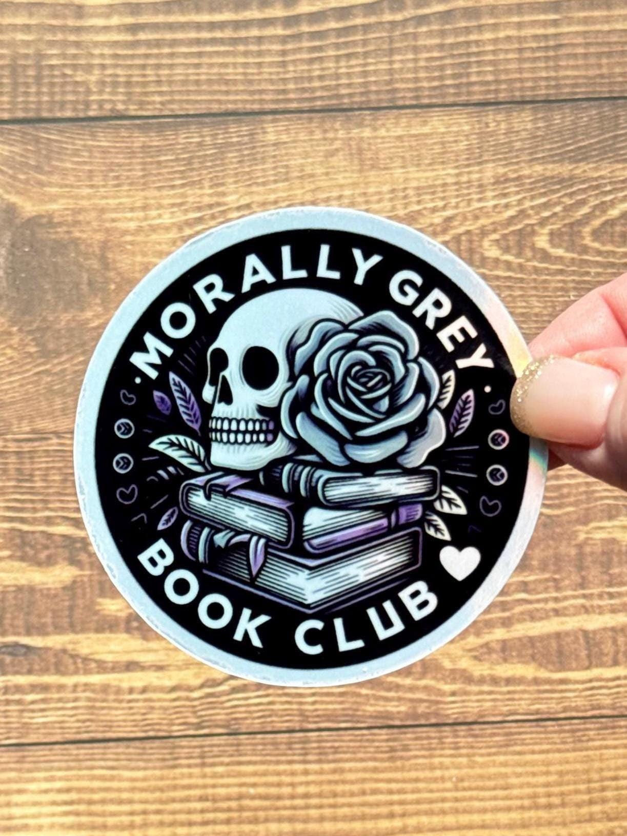 Morally grey book club, dark romance sticker, book sticker, kindle sticker, bookish sticker, book stickers, stickers for kindle,