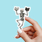 Skeleton reading sticker, dark romance sticker, kindle sticker, kindle sticker, bookish sticker, book stickers, stickers for kindle