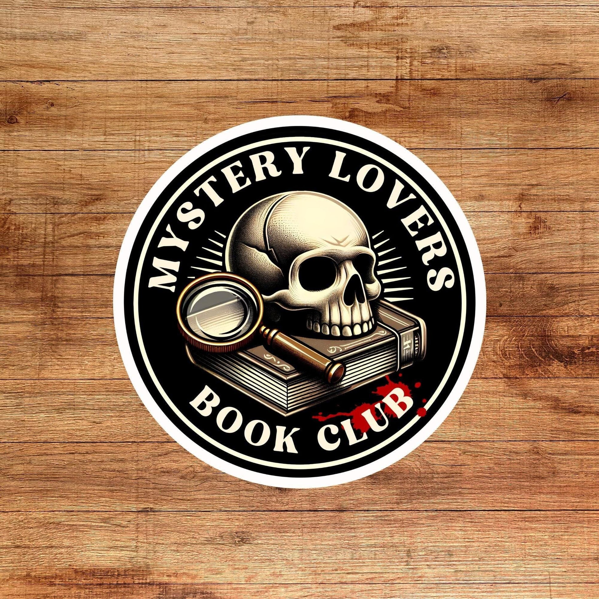 Mystery lover sticker, murder mystery sticker, crime reader sticker horror sticker, kindle sticker, bookish sticker, stickers for kindle,
