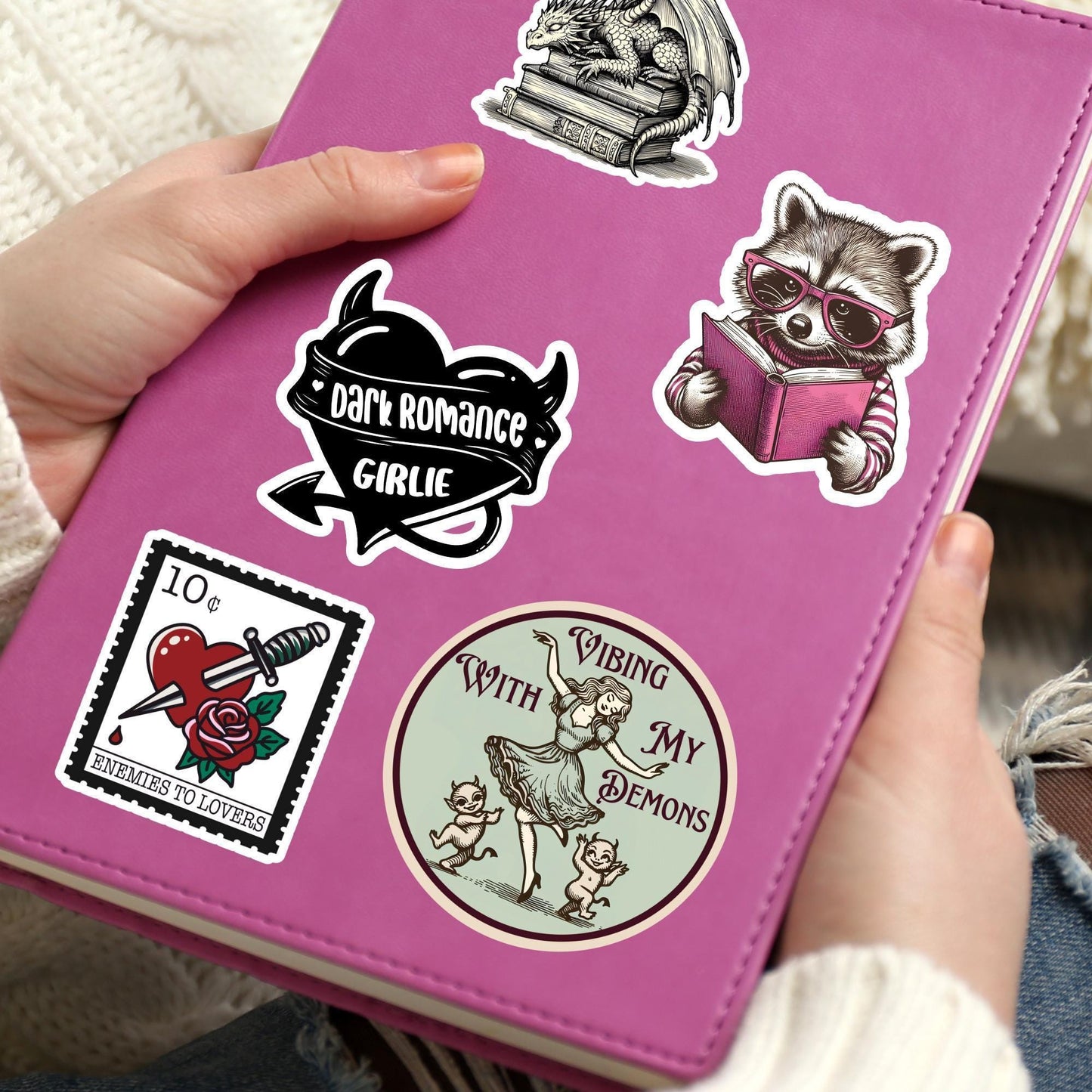 Vibing with my demons Sticker, Mental Health Sticker, Anxiety Stickers, Self Love Decal, self care, mental health, kindle sticker