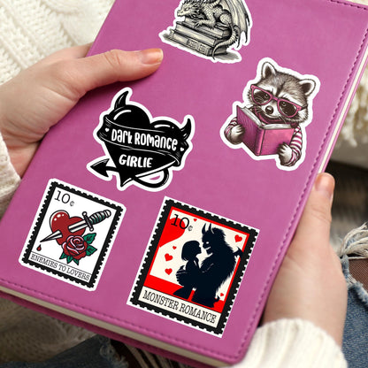 Monster romance sticker, troupe sticker, kindle sticker, book sticker, kindle sticker, bookish sticker, book stickers, book dragon sticker