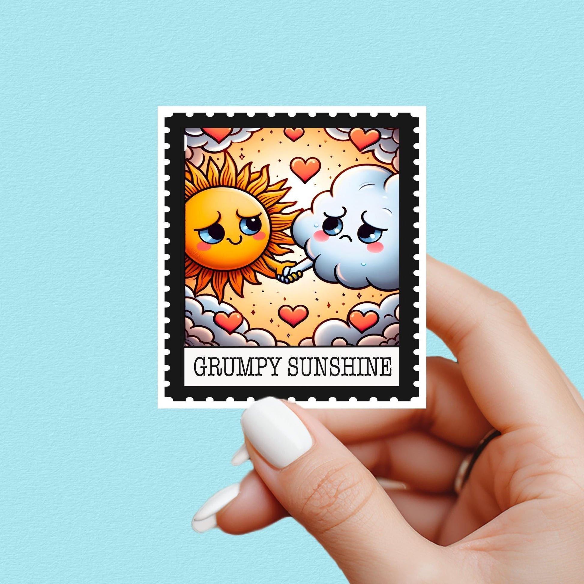 Grumpy sunshine sticker, troupe sticker, kindle sticker, book sticker, kindle sticker, bookish sticker, book stickers, stickers for kindle,