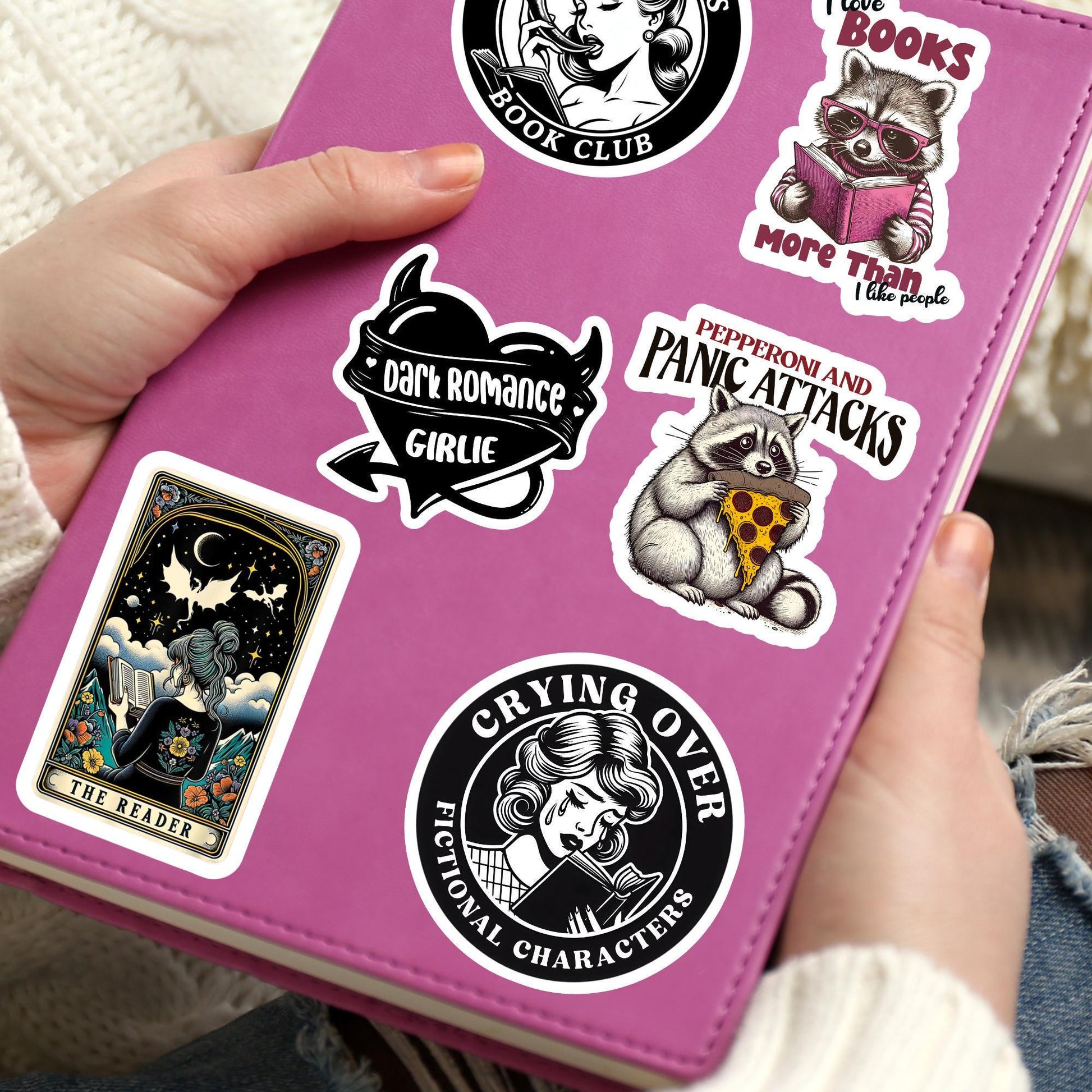 Crying over fictional characters, trendy vintage, sticker, book sticker, kindle sticker, bookish sticker, stickers for kindle,