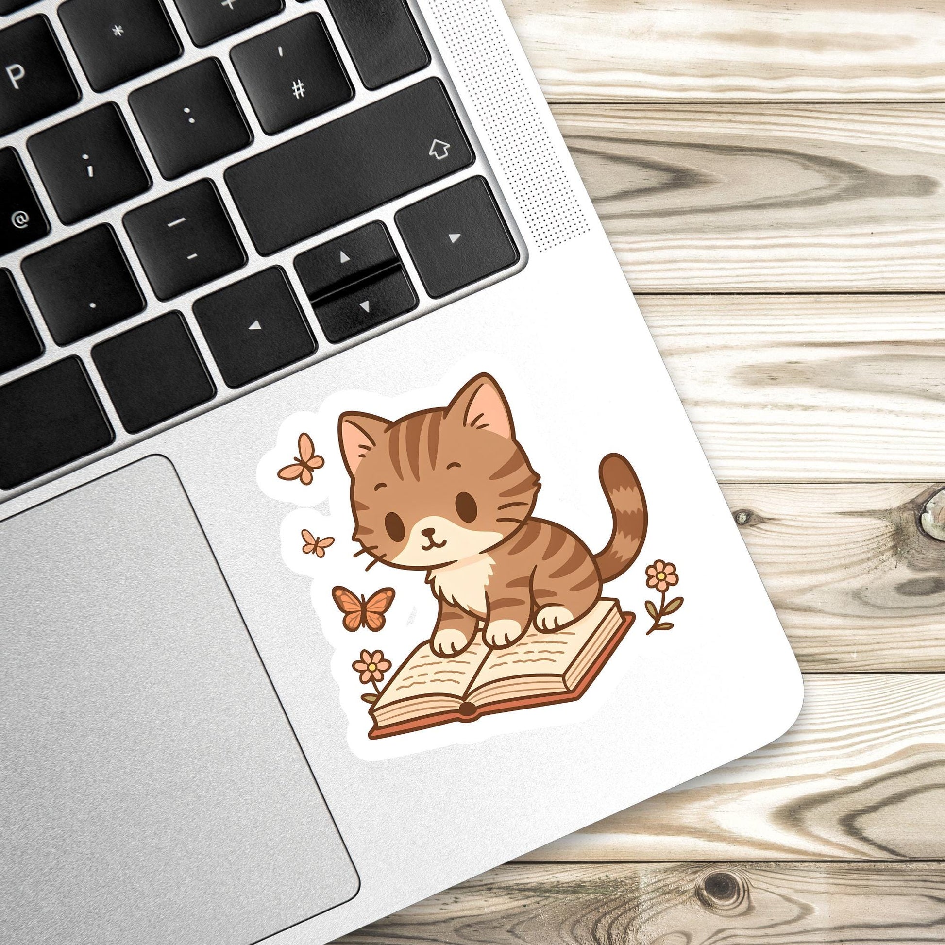 Cat Book Sticker, fantasy cat Sticker, gothic sticker, Fantasy Bookish Merch, Book Lover Gift, Kindle Stickers, black cat sticker