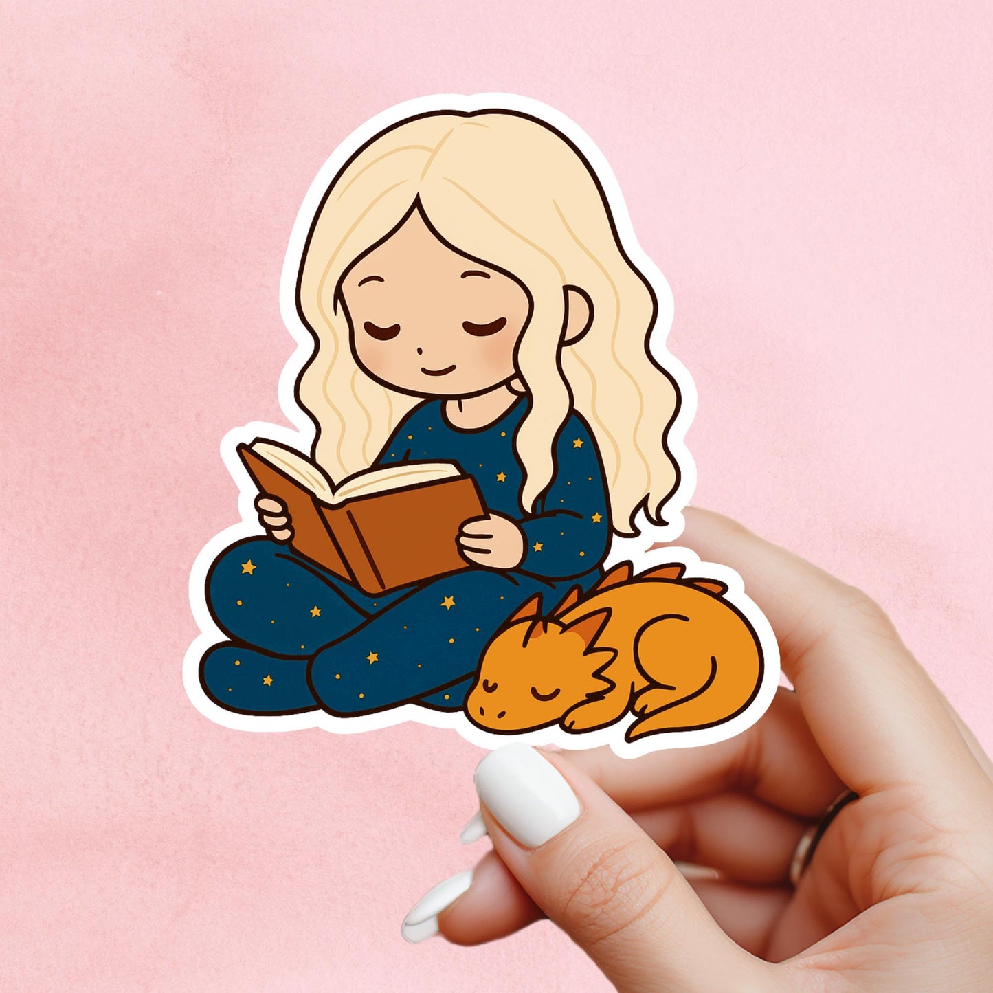 Bookish Girl Vinyl Sticker: Kindle, Laptop, Water Bottle Decal