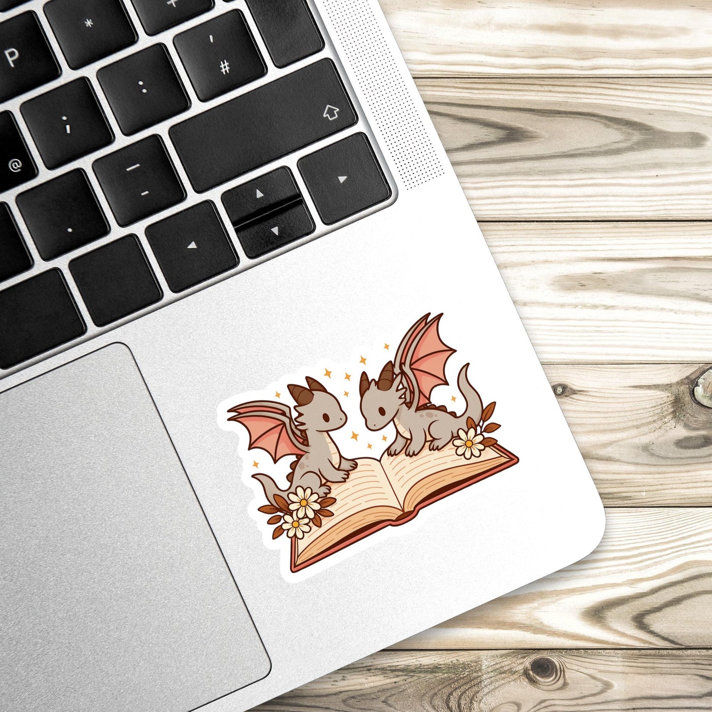 Dragon Book Sticker, Cute Vinyl Sticker, Fantasy Bookish Merch, Book Lover Gift, e-reader Kindle Stickers, Reading Lover, Booktok