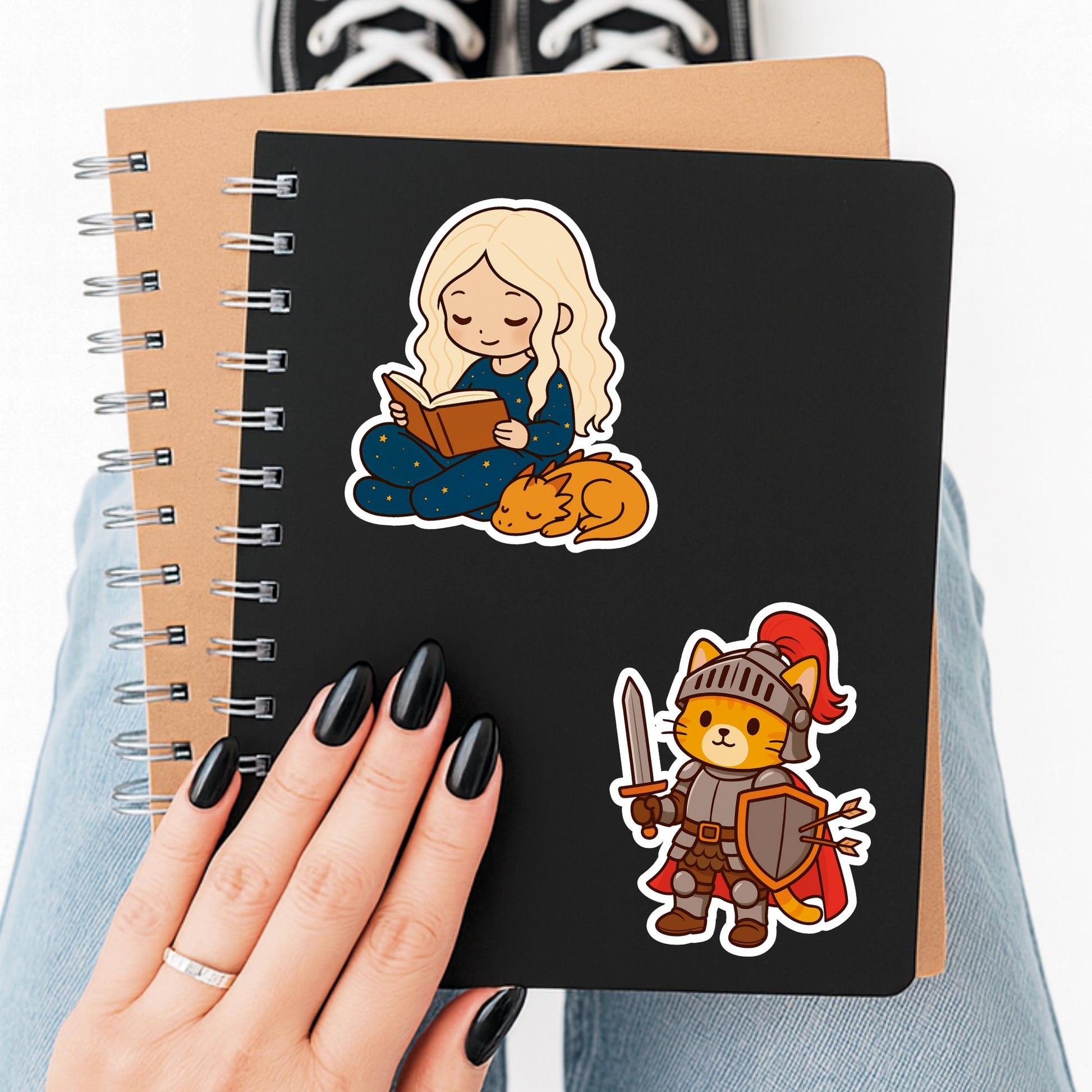 Bookish Girl Vinyl Sticker: Kindle, Laptop, Water Bottle Decal
