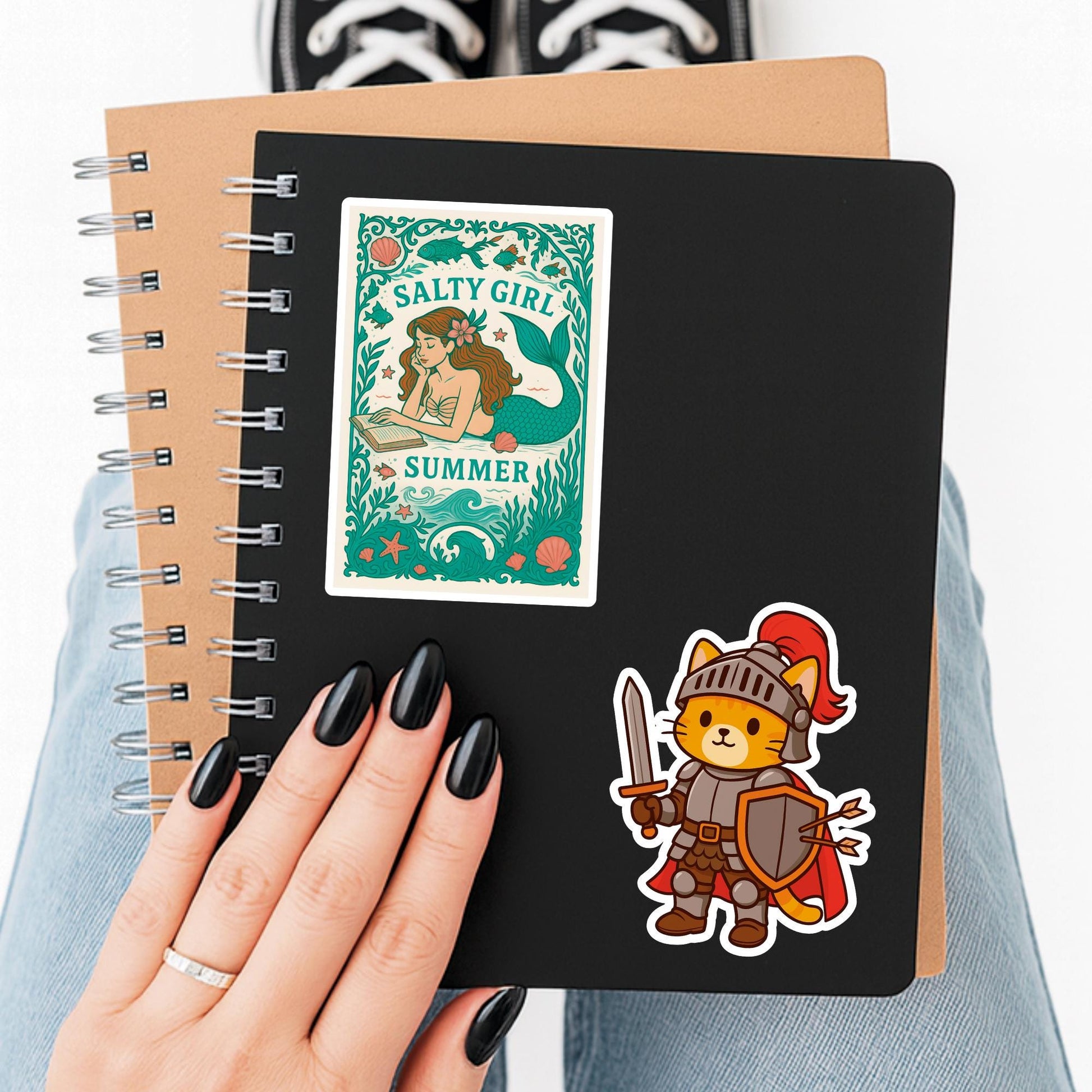 Salty girl bookclub sticker, mermaid sticker, book sticker, kindle sticker, bookish sticker, book stickers, book merch, fantasy sticker