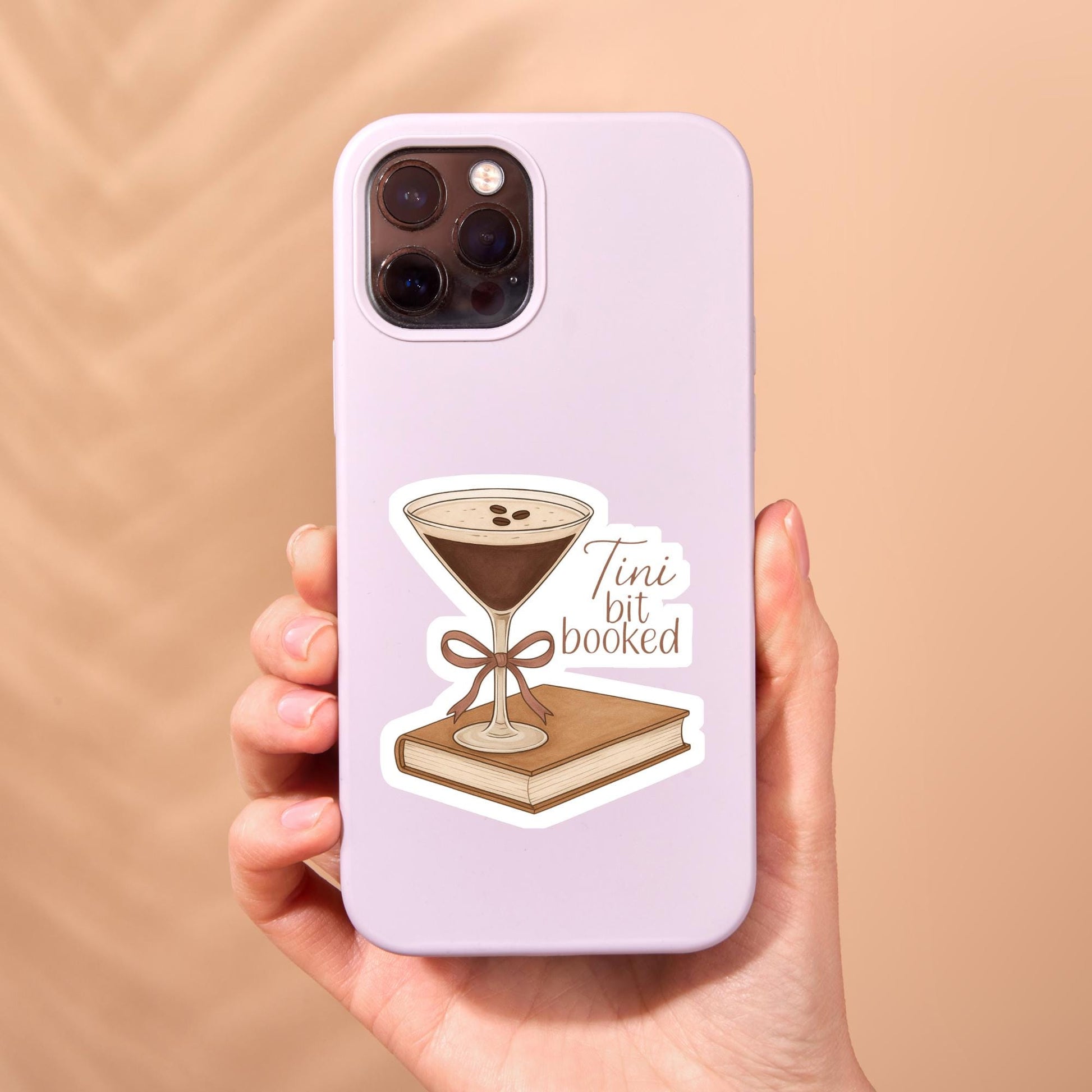 Tini bit booked, expresso martini book sticker, bookclub, kindle sticker, bookish sticker, book stickers, stickers for kindle, book merch,