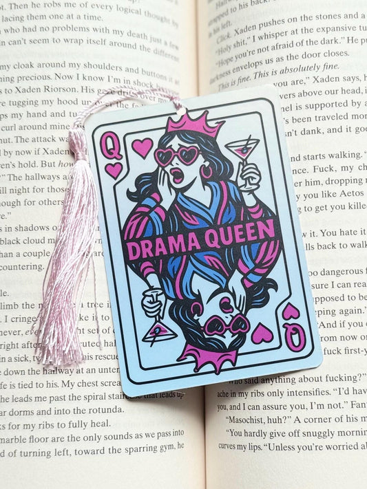 Drama Queen Tarot card Bookmark, Booktok Bookmark, Bookish Gifts for Readers, Handmade Bookmark