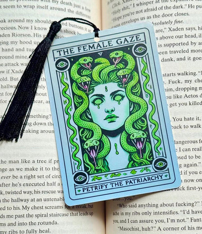Medusa Tarot card Bookmark, bookmark for women, Gothic Bookmark, Bookish Gifts for Readers, Handmade Bookmark