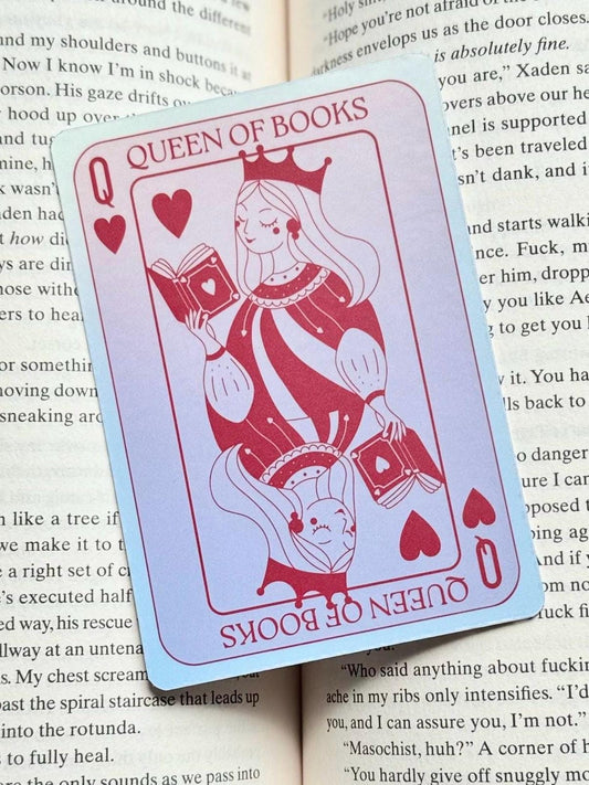 The Queen of Books Bookmark, Gothic Bookmark, Bookmark, Bookish Gifts for Readers, Handmade Bookmark