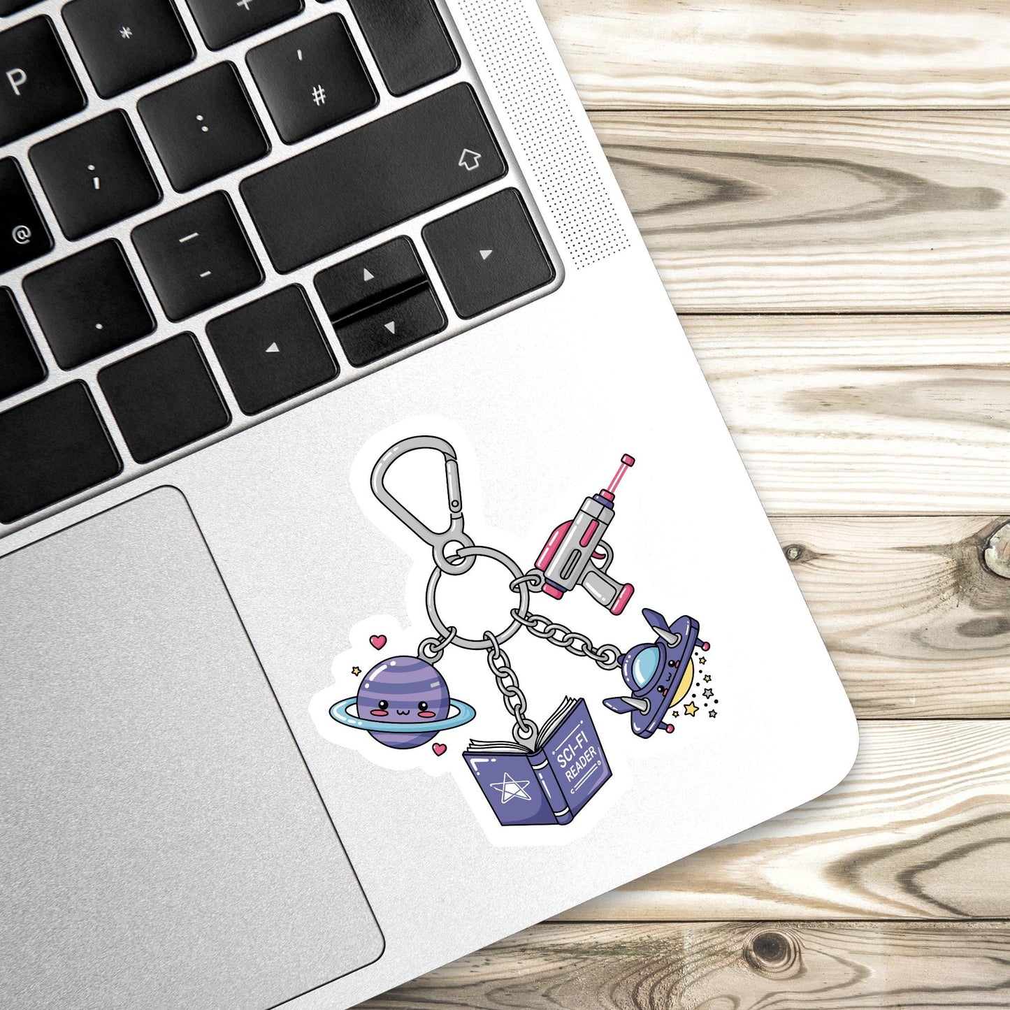 SCFI sticker, science fiction keychain sticker, book sticker, kindle sticker, bookish sticker, stickers for kindle