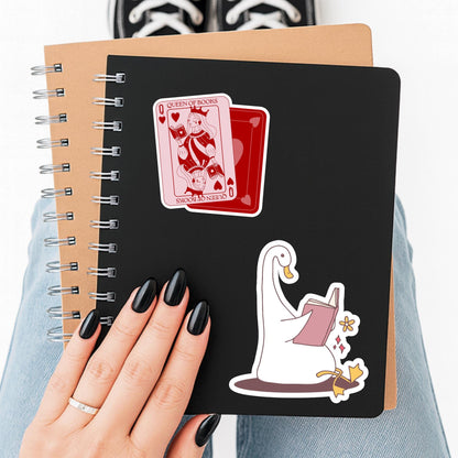 Goose reading sticker, Book lover sticker, kindle sticker, bookish sticker, book stickers, stickers for kindle