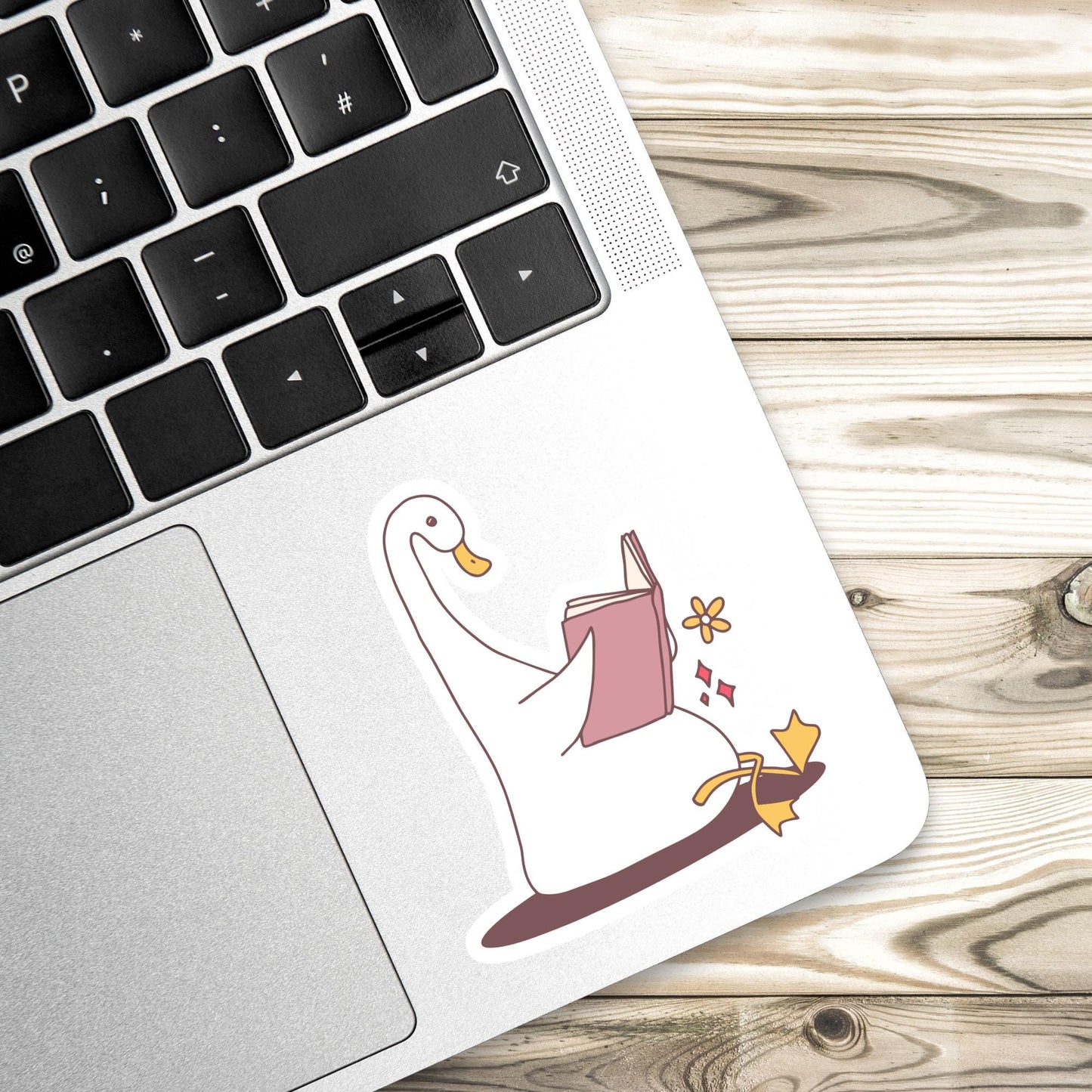 Goose reading sticker, Book lover sticker, kindle sticker, bookish sticker, book stickers, stickers for kindle