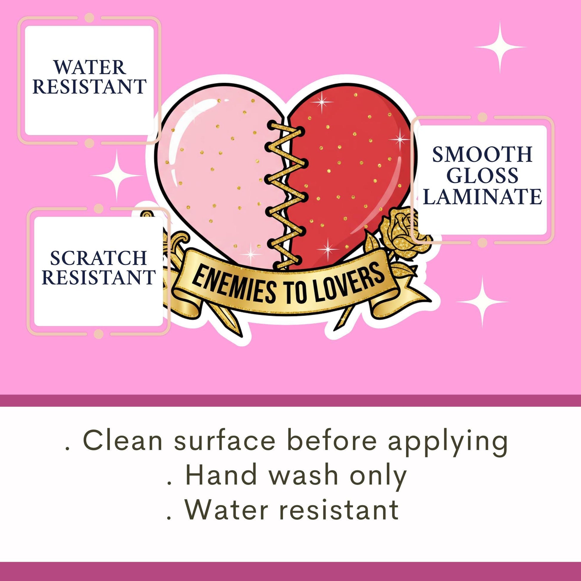 Enemies to lovers sticker, Romantasy sticker, Bookish sticker, Smut sticker, Book tropes, Bookish sticker, Reader sticker, kindle sticker