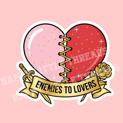 Enemies to lovers sticker, Romantasy sticker, Bookish sticker, Smut sticker, Book tropes, Bookish sticker, Reader sticker, kindle sticker