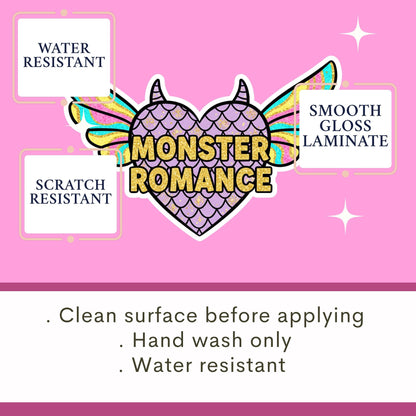 Monster romance sticker, troupe sticker, kindle sticker, book sticker, kindle sticker, bookish sticker, book stickers, book dragon sticker