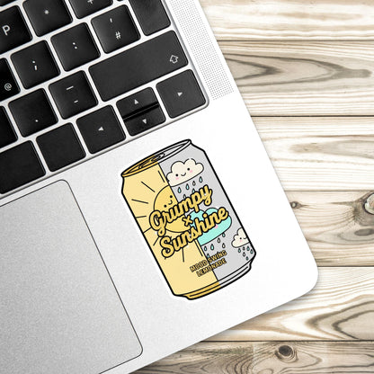 Grumpy sunshine soda sticker, troupe sticker, kindle sticker, book sticker, kindle sticker, bookish sticker, stickers for kindle,