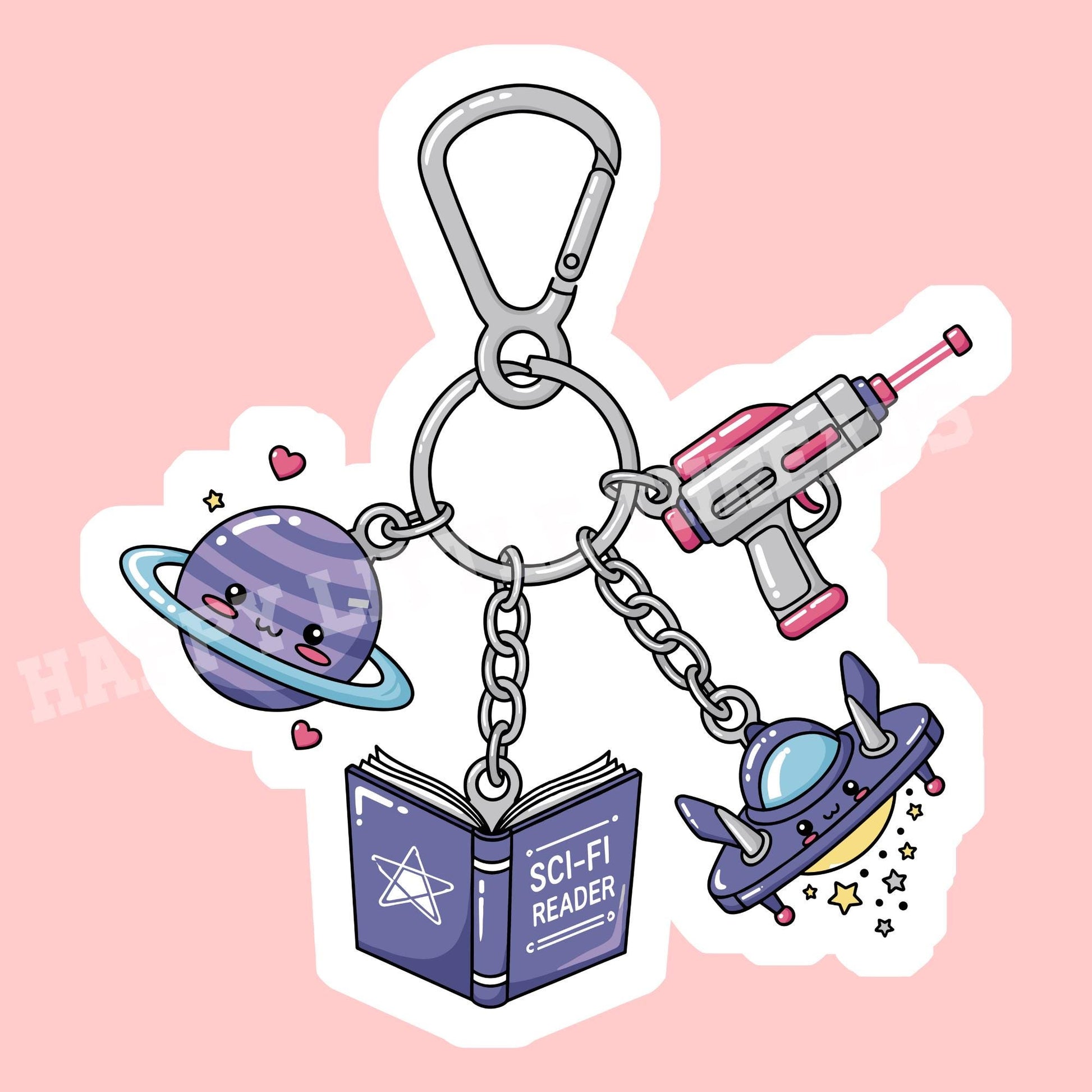 SCFI sticker, science fiction keychain sticker, book sticker, kindle sticker, bookish sticker, stickers for kindle