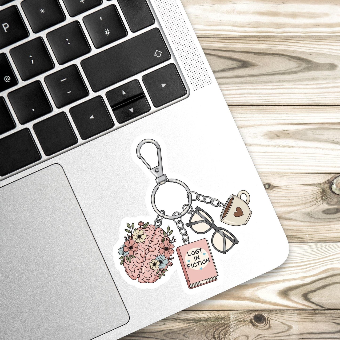 Book lover sticker, lost in fiction sticker, bookish girlie sticker, kindle sticker, stickers for kindle