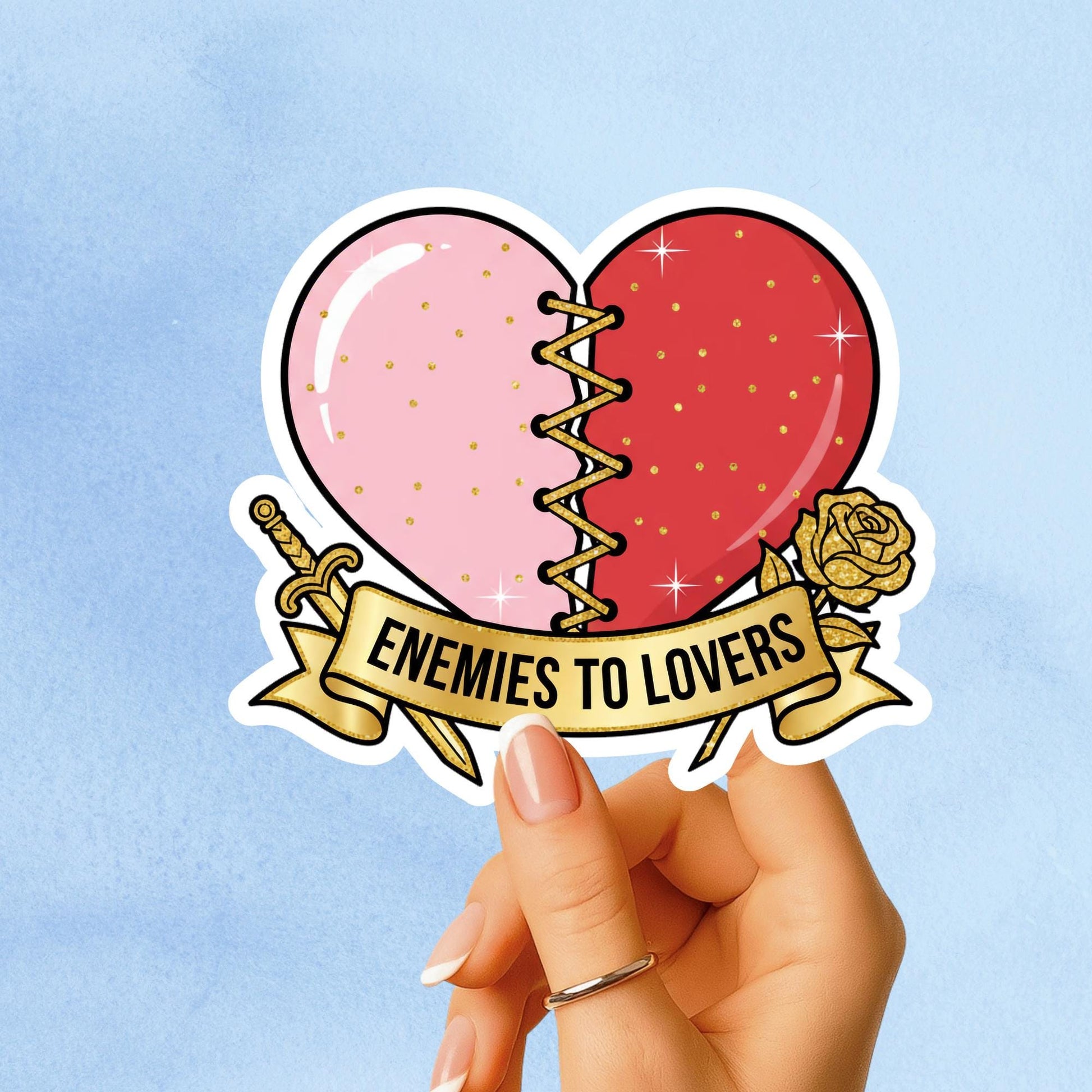 Enemies to lovers sticker, Romantasy sticker, Bookish sticker, Smut sticker, Book tropes, Bookish sticker, Reader sticker, kindle sticker
