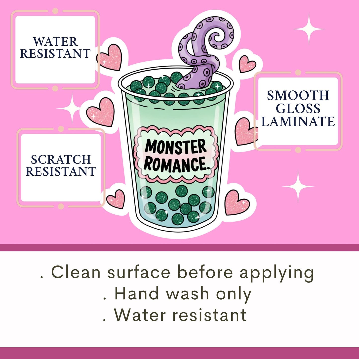 Monster romance sticker, troupe sticker, kindle sticker, book sticker, kindle sticker, bookish sticker, book stickers