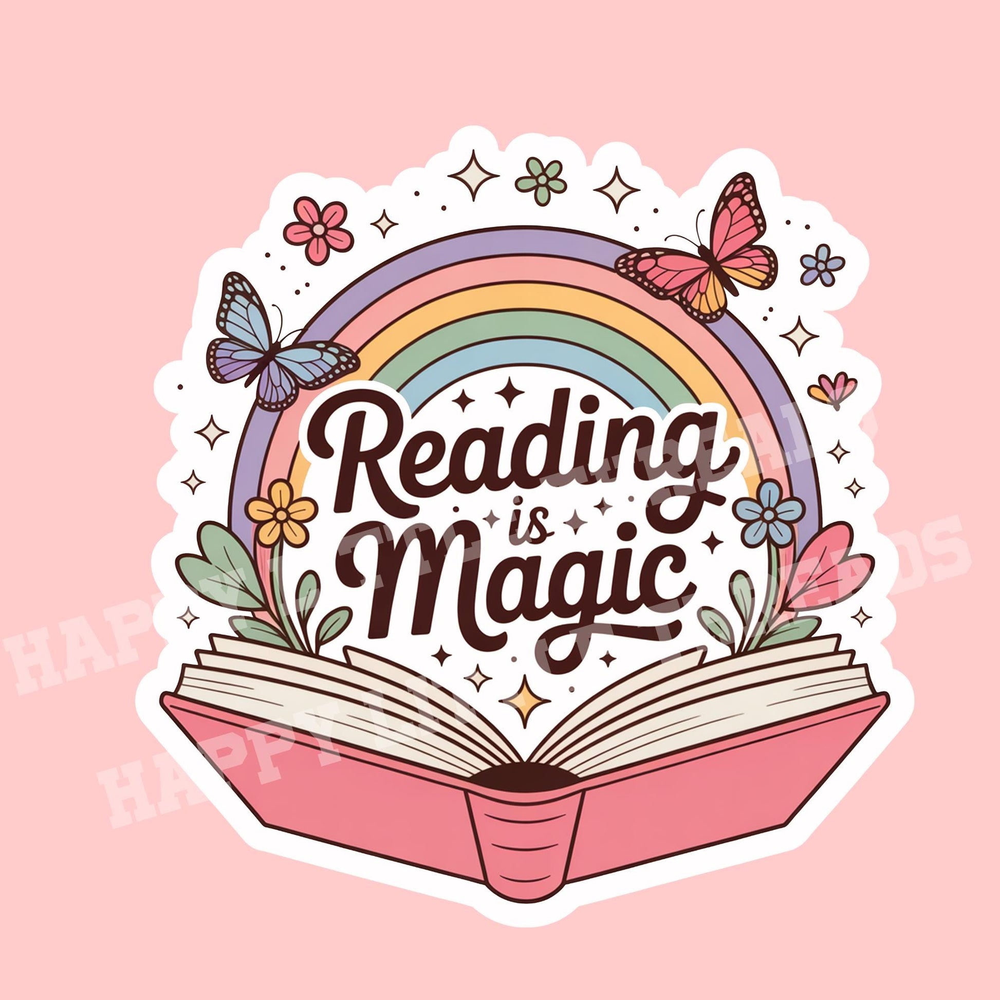 Reading is magic sticker, Book lover sticker, book sticker, kindle sticker, bookish sticker, book stickers, stickers for kindle, book merch,