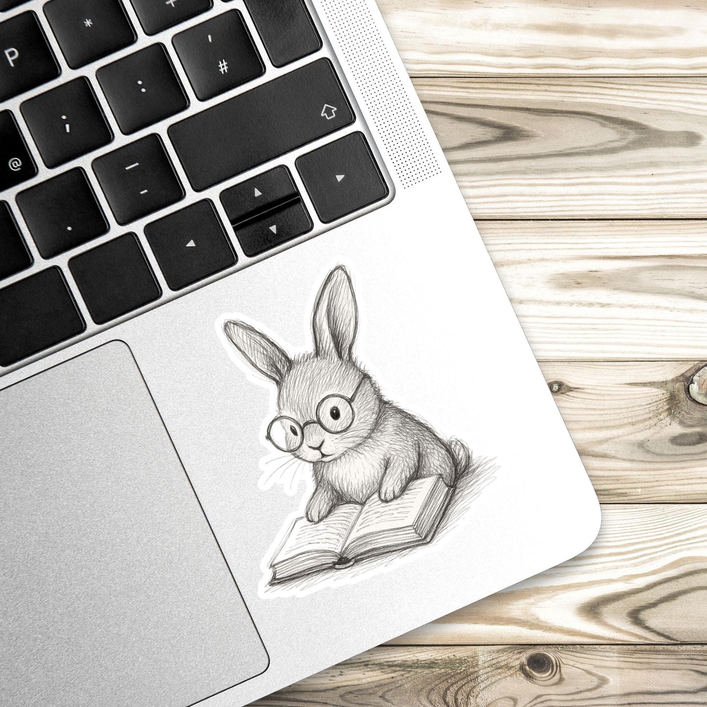 Rabbit reading sticker, Book lover sticker, rabbit sticker, kindle sticker, bookish sticker, book stickers, stickers for kindle, book merch,