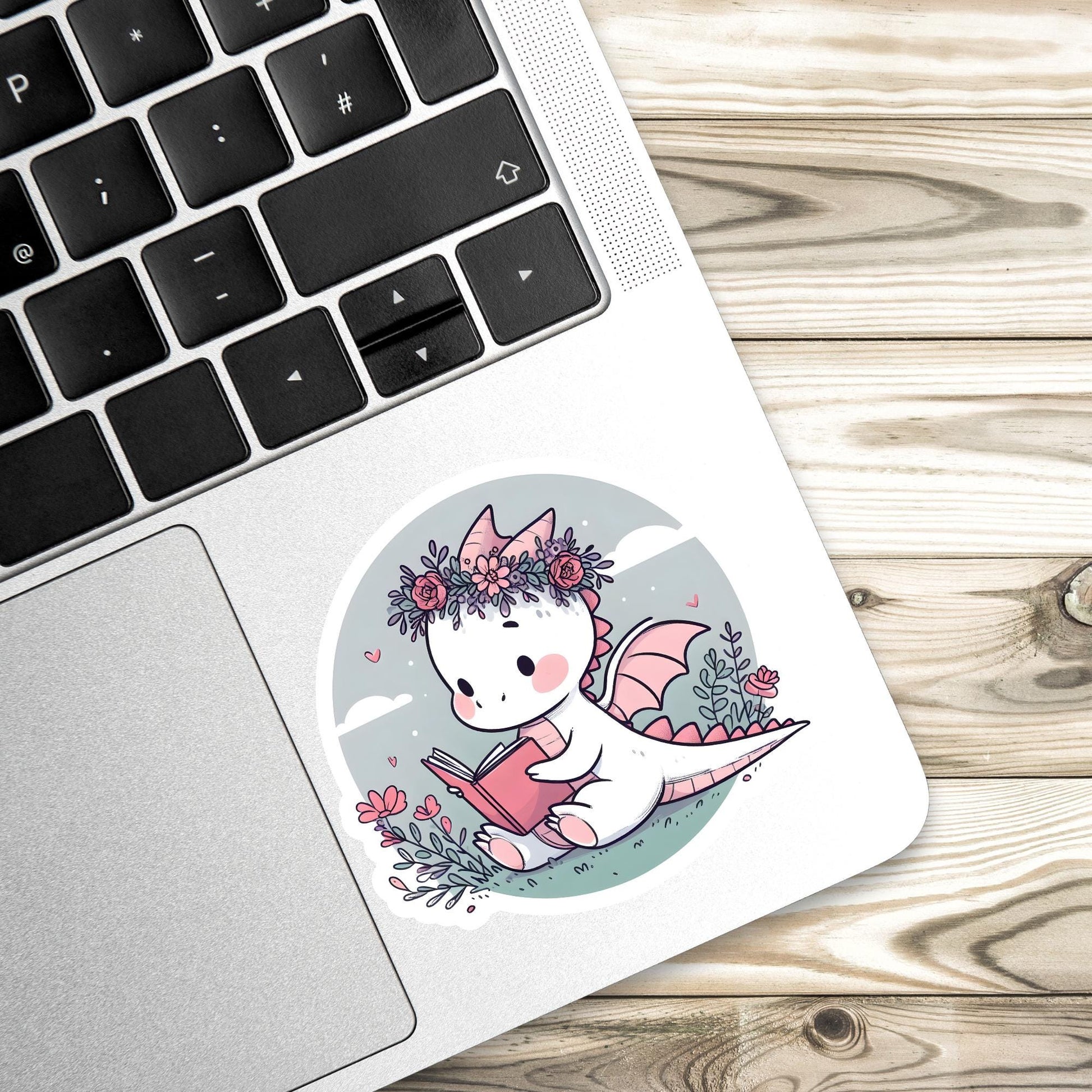 Dragon Book Sticker, witch Sticker, gothic sticker, Fantasy Bookish Merch, Book Lover Gift, e-reader Kindle Stickers, Reading Lover,
