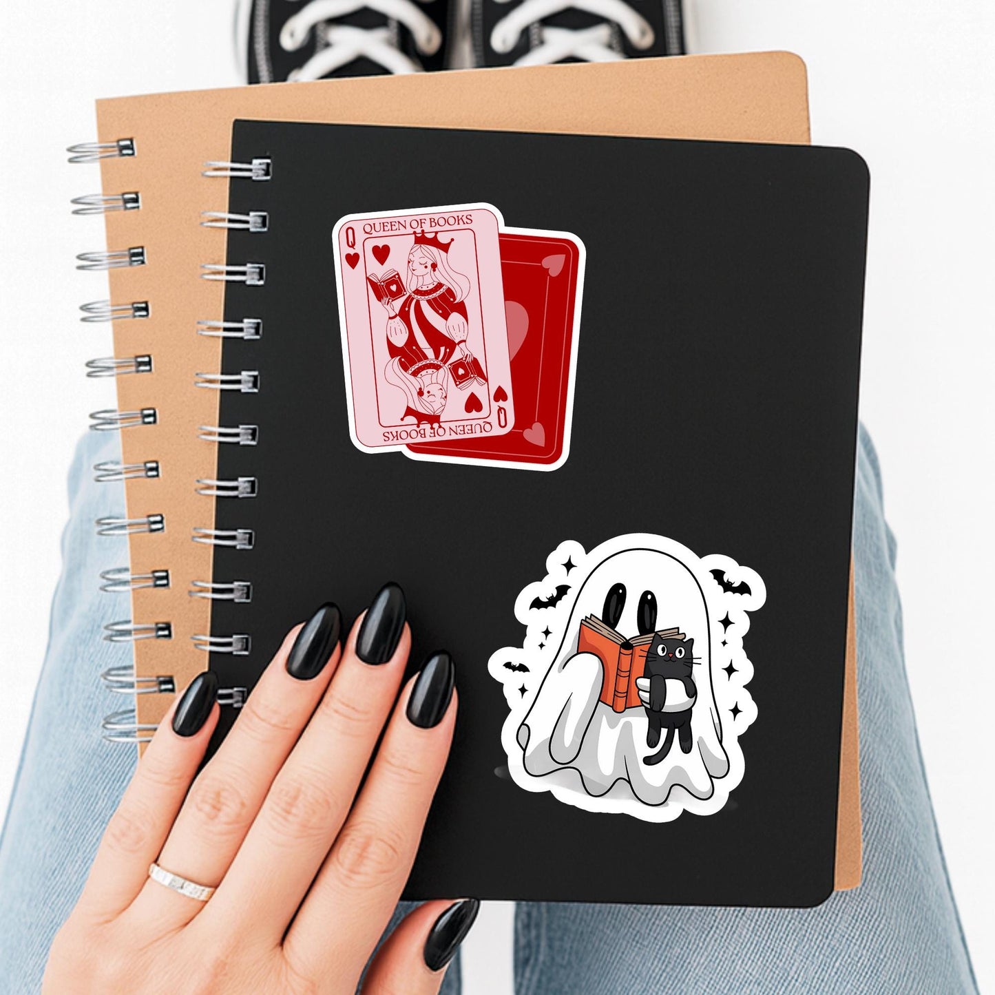 Book Ghosts Sticker, fantasy sticker, Bookish sticker, Spooky sticker, Bookish merch, Kindle stickers