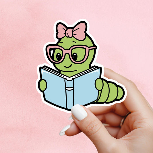Bookworm sticker, Book lover sticker, romance, kindle sticker, bookish sticker, book stickers, stickers for kindle