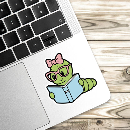 Bookworm sticker, Book lover sticker, romance, kindle sticker, bookish sticker, book stickers, stickers for kindle