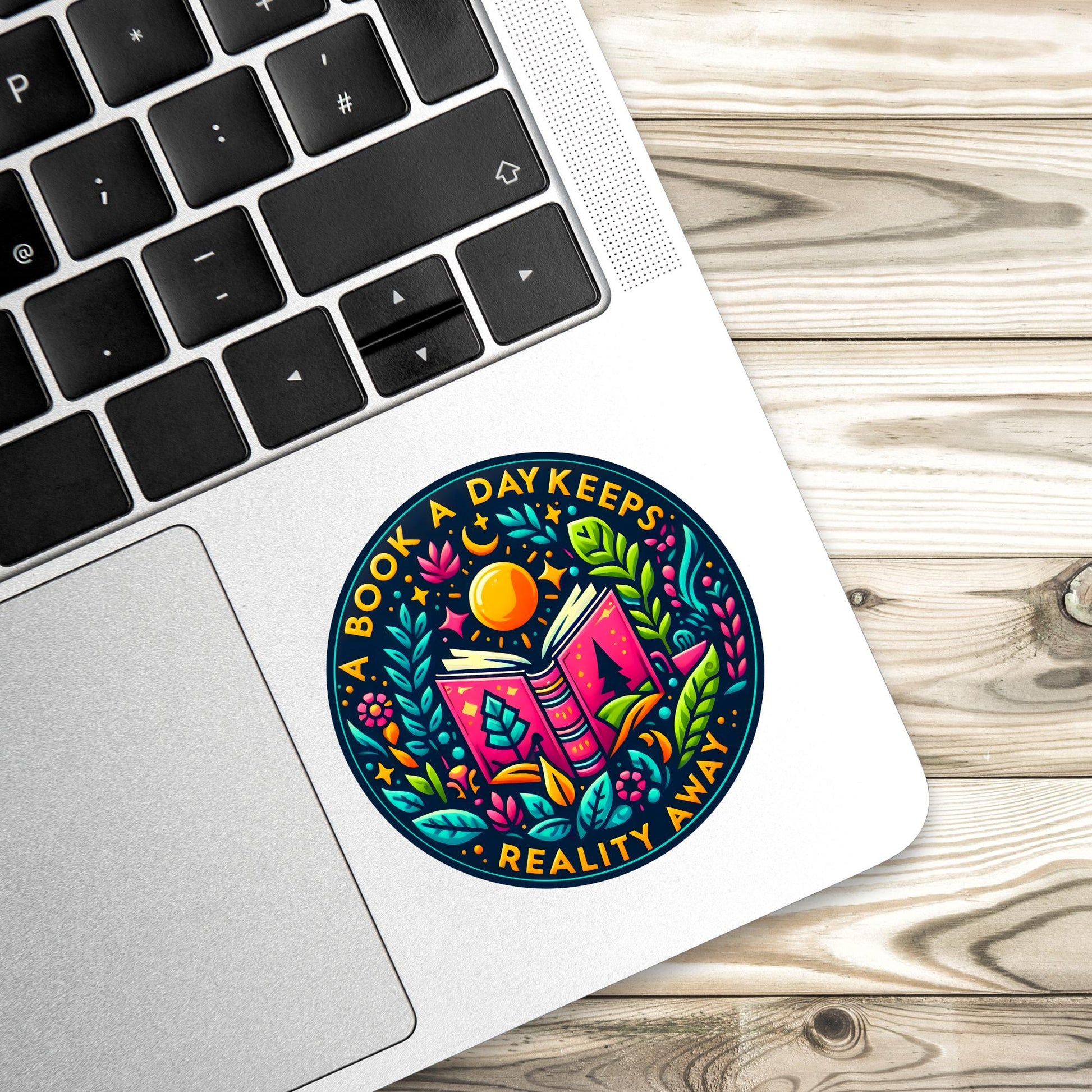 A book a day keeps reality away sticker, Book lover sticker, book sticker, kindle sticker, bookish sticker, stickers for kindle